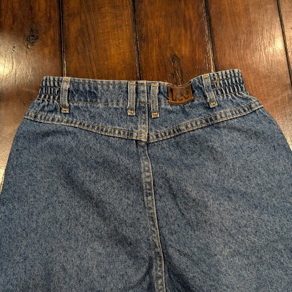 Vintage 80s Lee Jeans Elastic Waist Tapered No Back Pocket 10 M USA - Picture 6 of 10